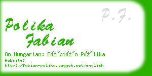 polika fabian business card